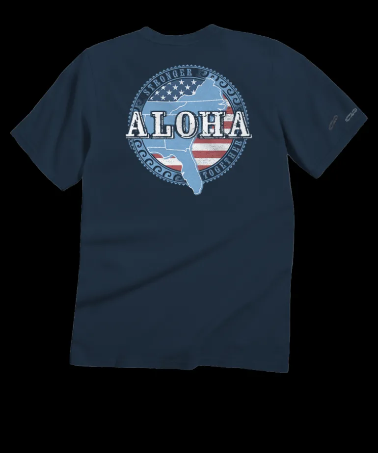 Aloha Stronger Together - Navy Short Sleeve Crewneck T-Shirt