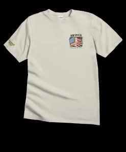 American Flag - Coconut Dyed Short Sleeve Crewneck T-Shirt