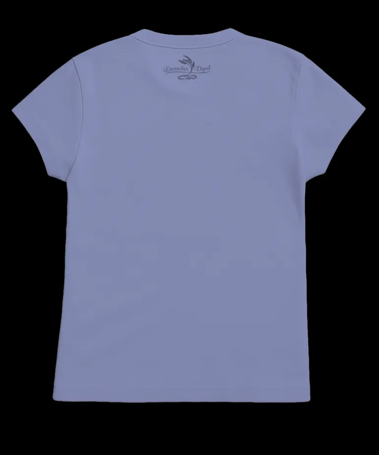 Artsy Floral - Lavender Dyed Short Sleeve Crewneck T-Shirt