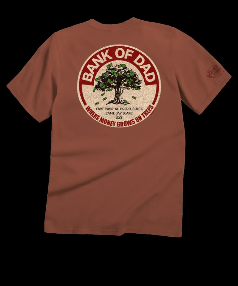 Bank Of Dad Trees - Chile Dyed Short Sleeve Crewneck T-Shirt