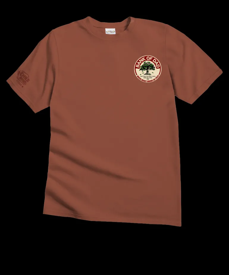 Bank Of Dad Trees - Chile Dyed Short Sleeve Crewneck T-Shirt
