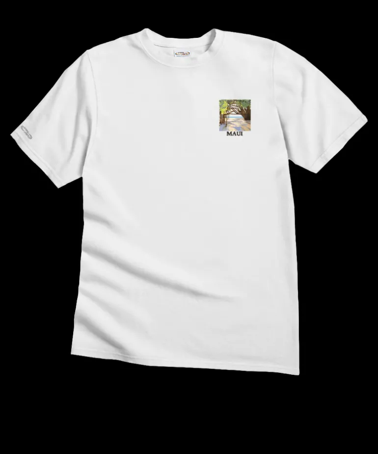 Banyan Tree Court - White Short Sleeve Crewneck T-Shirt