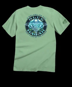 Blue Hawaii Dive - Key Lime Dyed Short Sleeve Crewneck T-Shirt