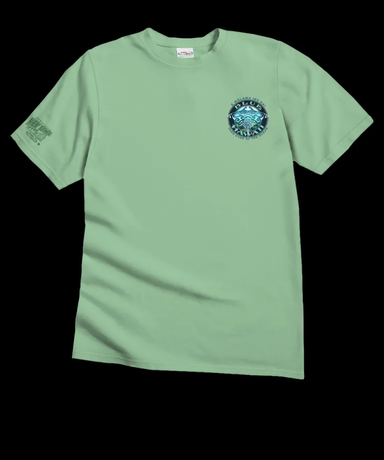 Blue Hawaii Dive - Key Lime Dyed Short Sleeve Crewneck T-Shirt