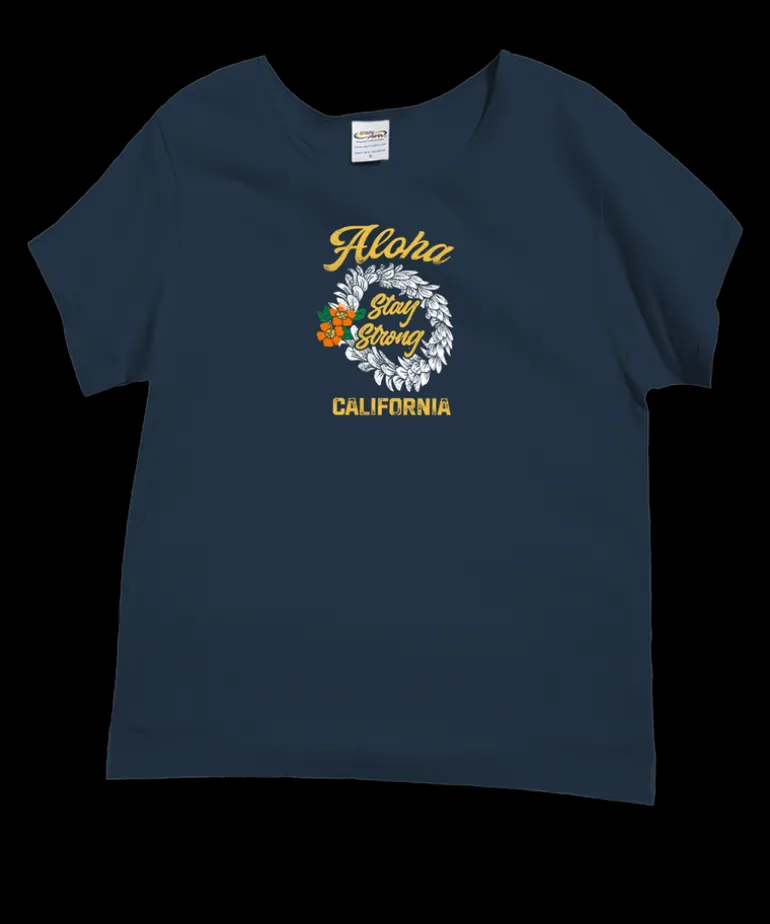 California Strong - Navy Short Sleeve Scoop Neck T-Shirt