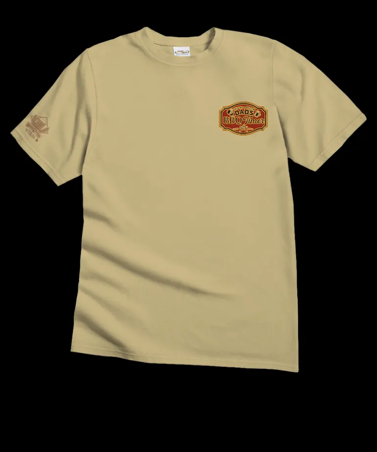 Dads BBQ Timer - Beer Dyed Short Sleeve Crewneck T-Shirt