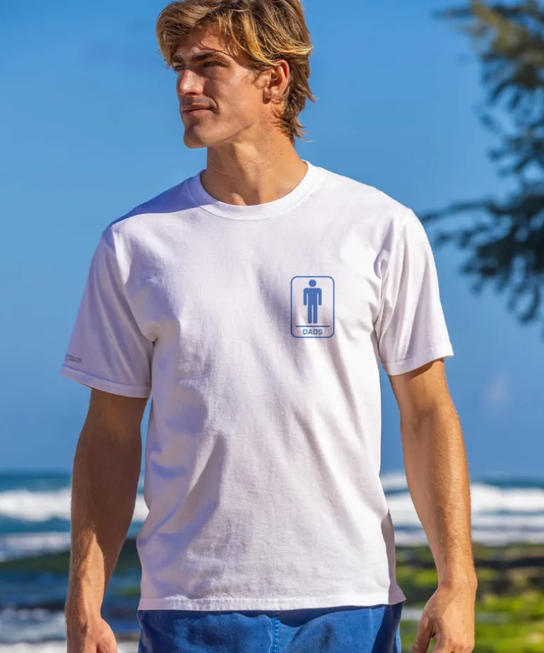 Dads Safe Space - White Short Sleeve Crewneck T-Shirt