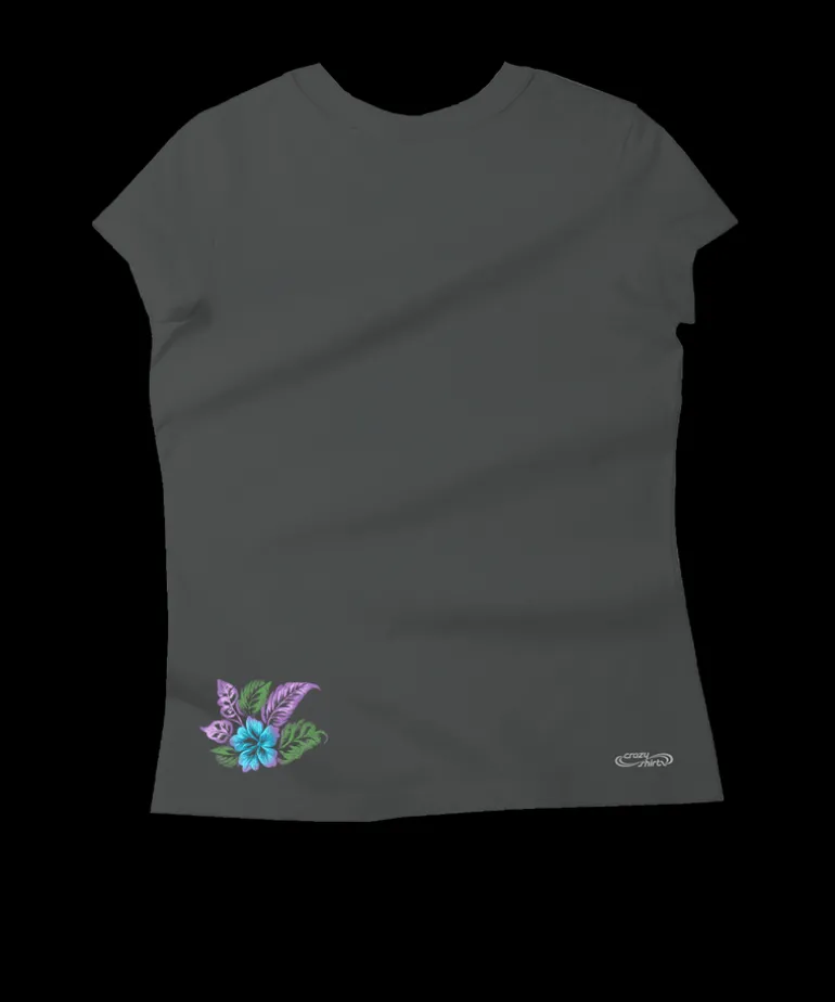 Elegant Floral Band - Graphite Short Sleeve Pima T-Shirt