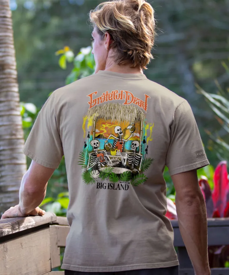 Grateful Dead Kona Coffee Shack - Kona Coffee Dyed Short Sleeve Crewneck T-Shirt