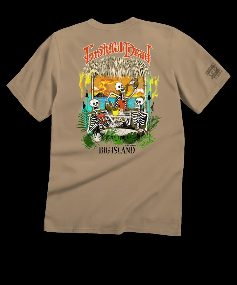 Grateful Dead Kona Coffee Shack - Kona Coffee Dyed Short Sleeve Crewneck T-Shirt