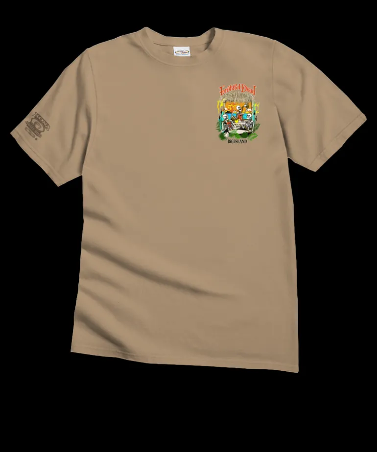 Grateful Dead Kona Coffee Shack - Kona Coffee Dyed Short Sleeve Crewneck T-Shirt
