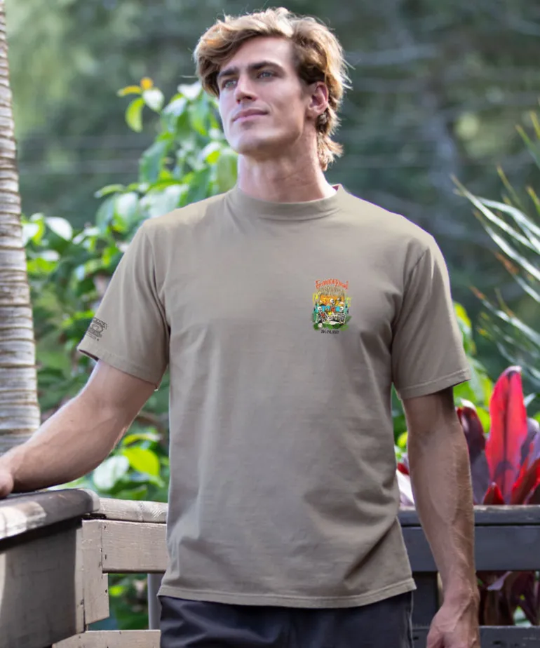 Grateful Dead Kona Coffee Shack - Kona Coffee Dyed Short Sleeve Crewneck T-Shirt