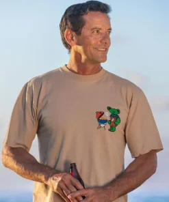 Grateful Dead Papa Bear Grills - Kona Coffee Dyed Short Sleeve Crewneck T-Shirt