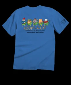 Hawaiian Humane Society Meow Halau - Blue Hawaii Dyed Short Sleeve Crewneck T-Shirt