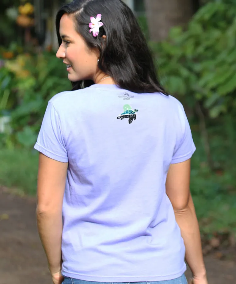 Honu Moon - Lavender Dyed Short Sleeve Crewneck T-Shirt