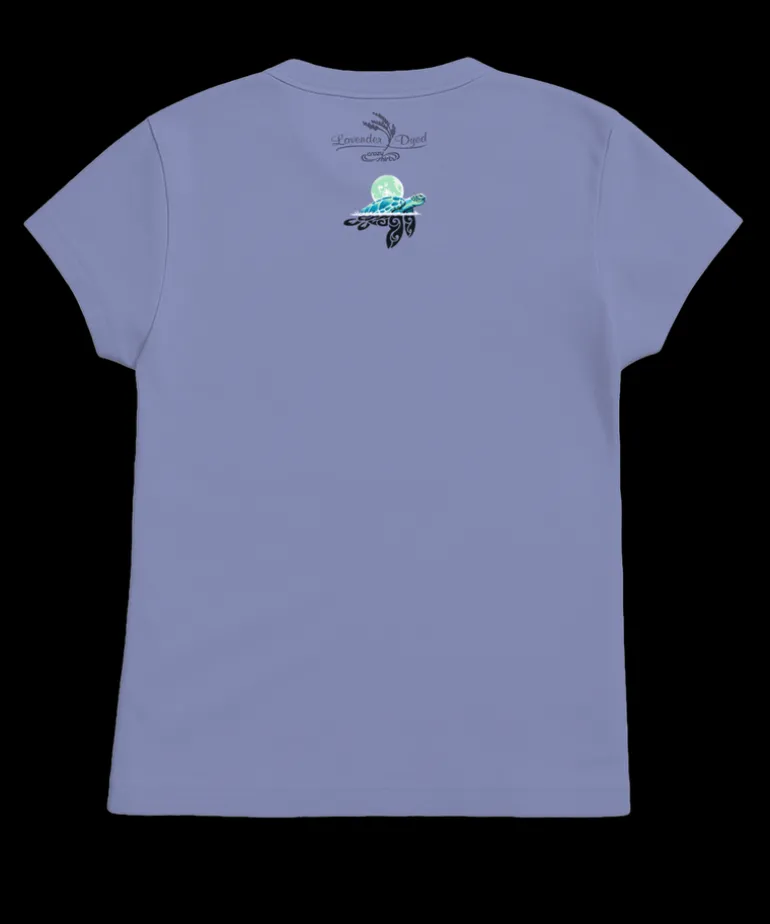 Honu Moon - Lavender Dyed Short Sleeve Crewneck T-Shirt