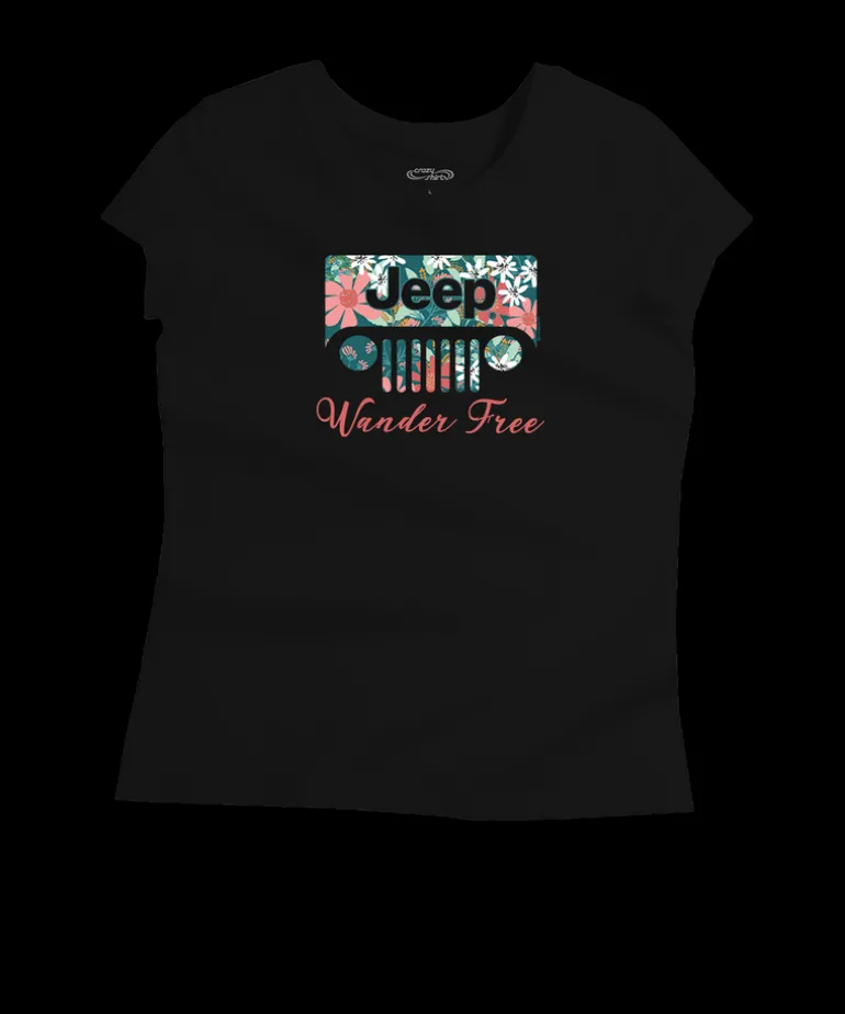 Jeep® Wander Free - Jet Black Short Sleeve Pima T-Shirt