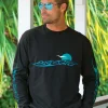 Kai Nui Offshore - Black Long Sleeve Crewneck T-Shirt