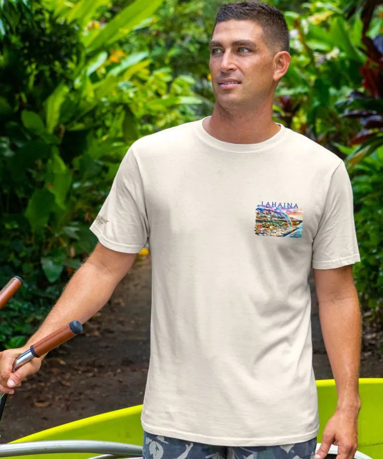 Lahaina Watercolor - Coconut Dyed Short Sleeve Crewneck T-Shirt