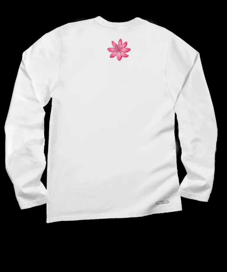 Lily Tattoo - White Long Sleeve Crewneck T-Shirt