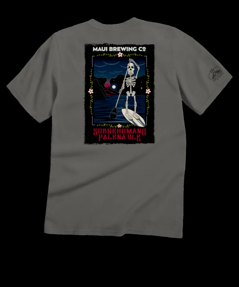 Maui Brewing Co Sobrehumano - Crater Dyed® Short Sleeve Crewneck T-Shirt