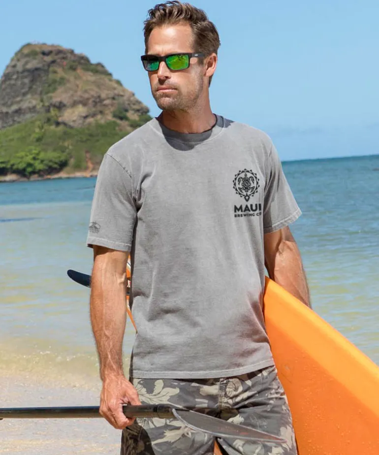 Maui Brewing Co Sobrehumano - Crater Dyed® Short Sleeve Crewneck T-Shirt