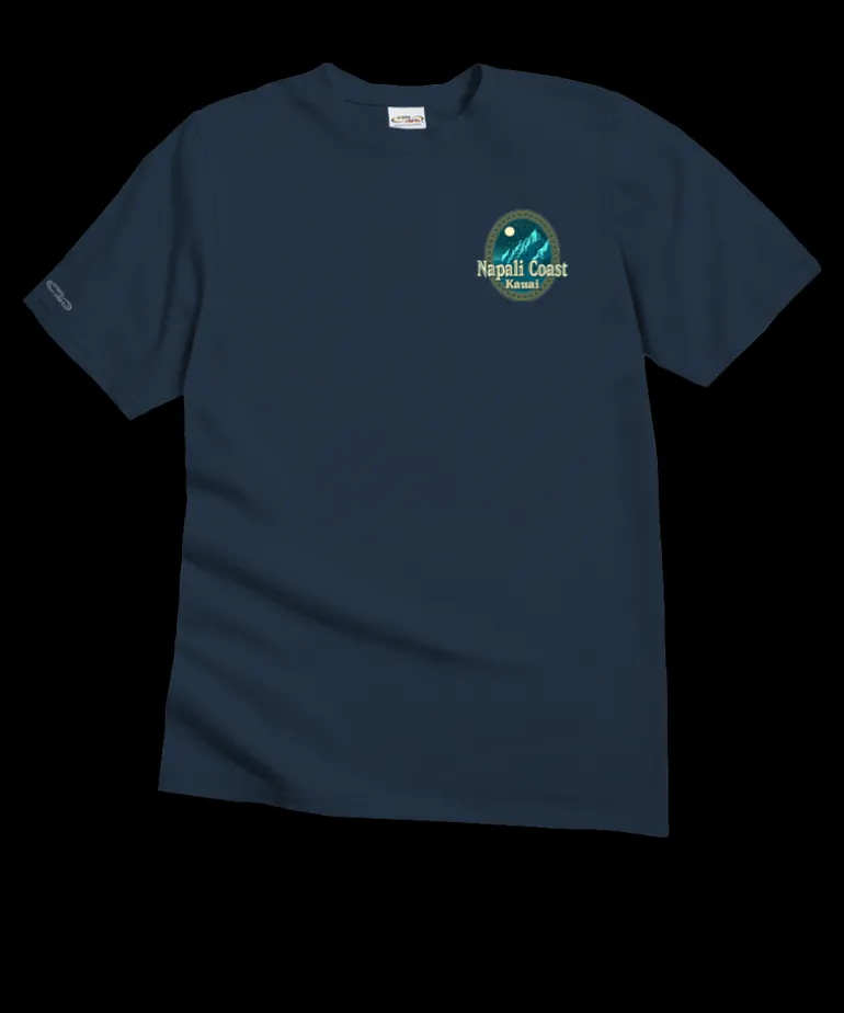 Moonlight Napali - Navy Short Sleeve Crewneck T-Shirt