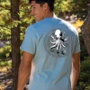 Octopus Tribal Circle - Cool Blue Short Sleeve Pima T-Shirt