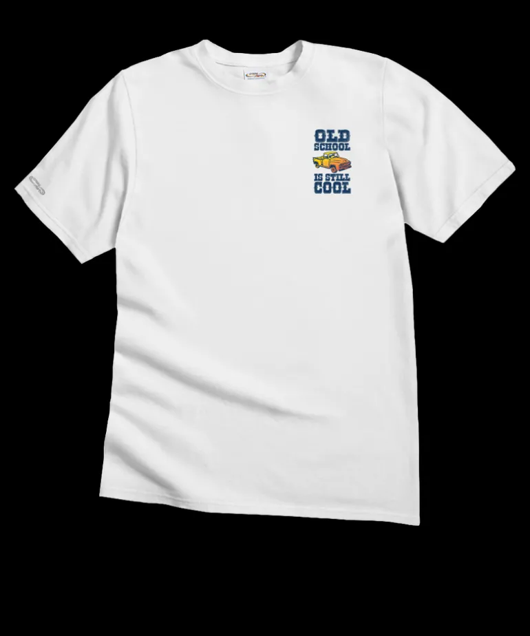 Old School - White Short Sleeve Crewneck T-Shirt