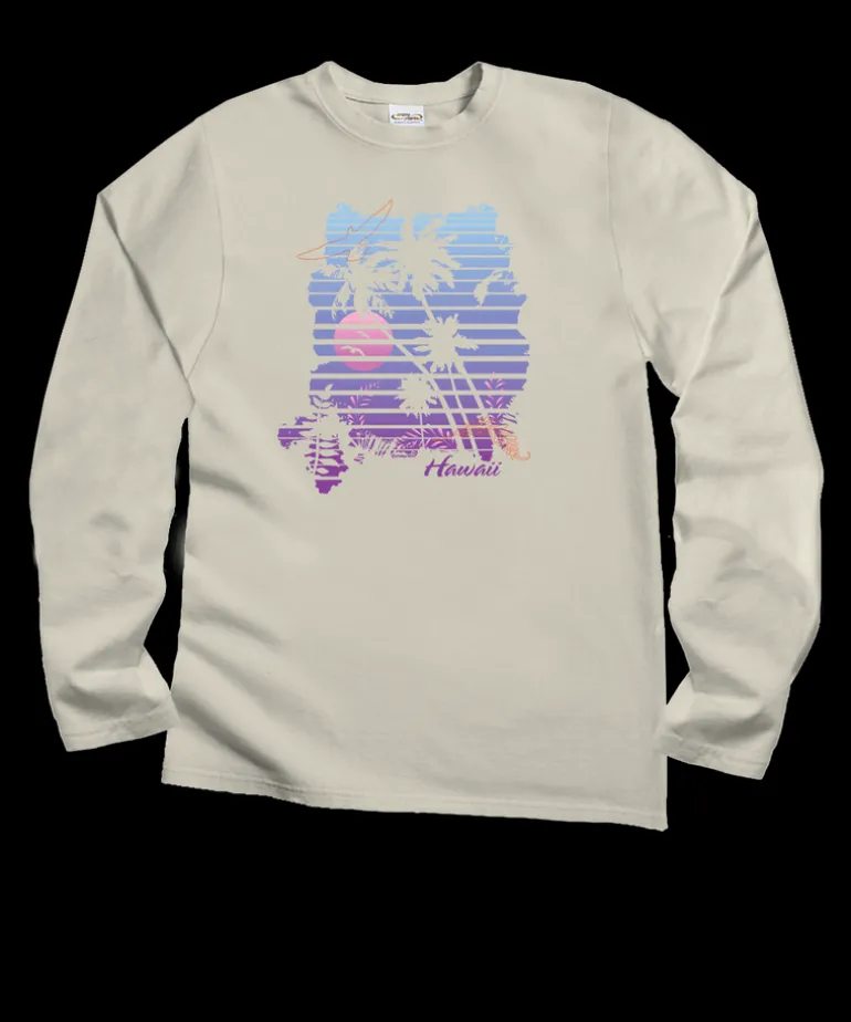 Sea Breeze - Coconut Dyed Long Sleeve Crewneck T-Shirt