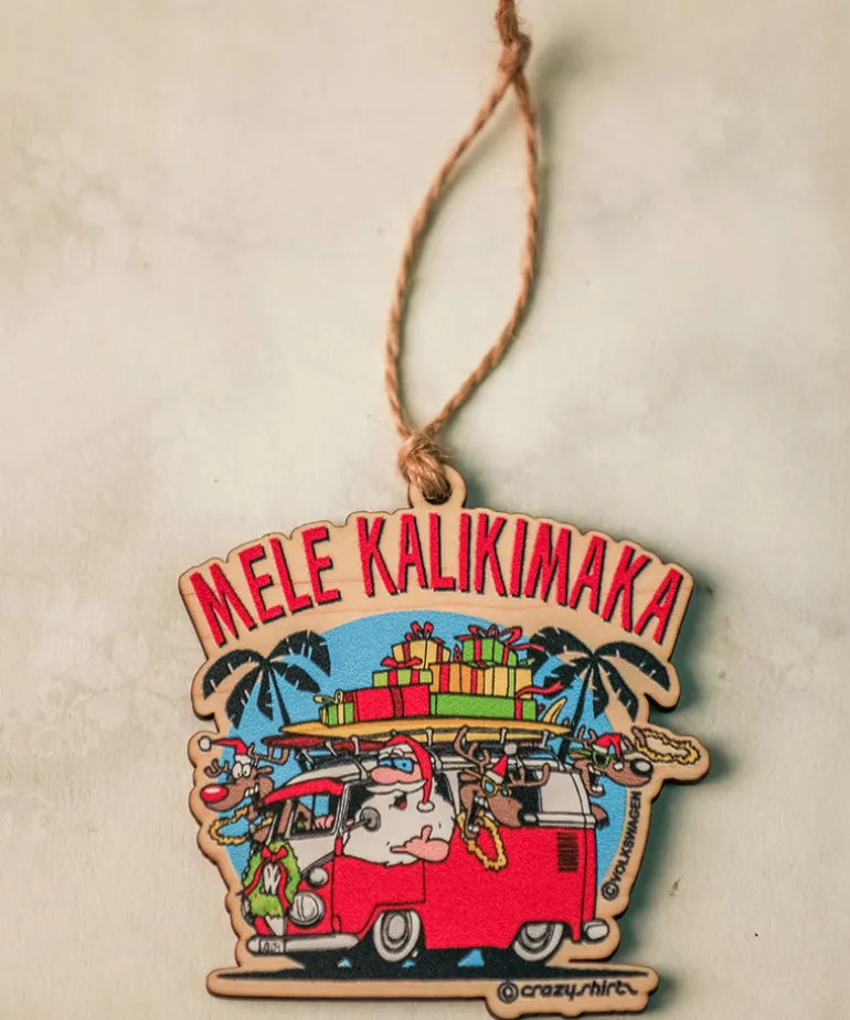 Volkswagen Surf Bus Santa - Maplewood Ornament