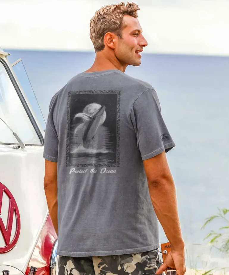 Wyland® Protect The Ocean - Crater Dyed® Short Sleeve Crewneck T-Shirt