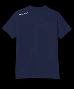 Wyland® Whale Tail Brush - Indigo Short Sleeve Pima T-Shirt