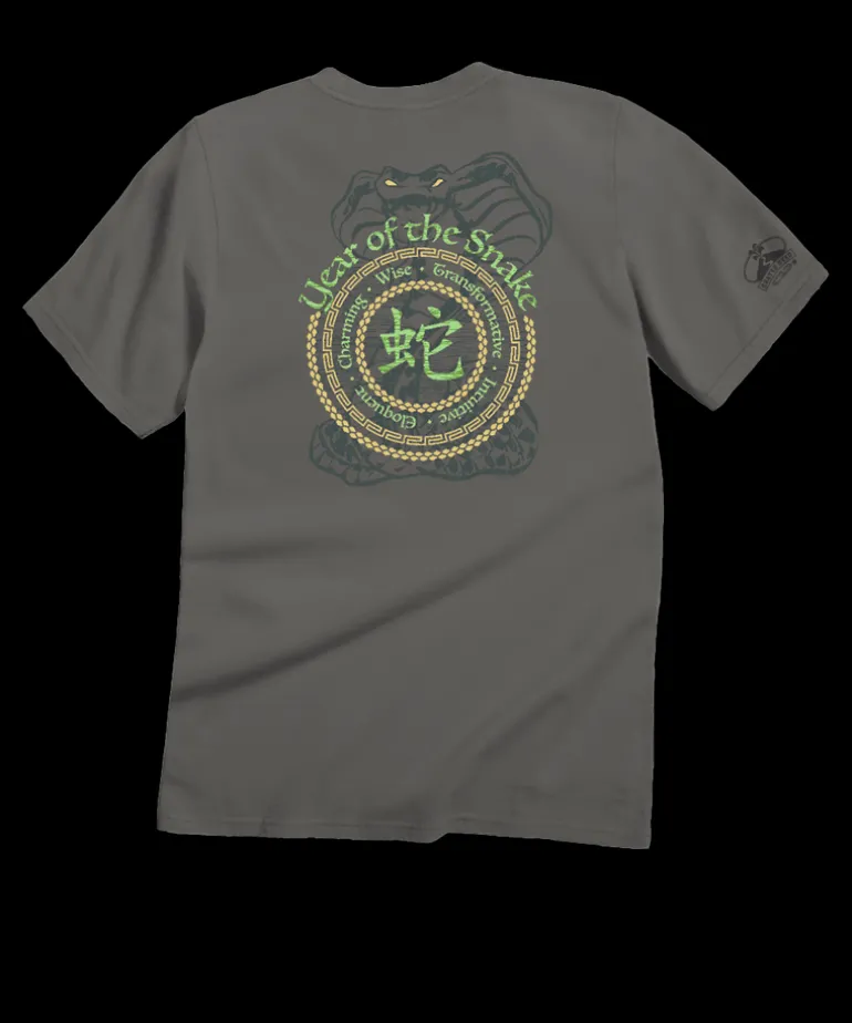 Year Of The Snake Circles 2025 - Crater Dyed® Short Sleeve Crewneck T-Shirt