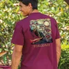Aloha Aina Map - Wine Dyed Short Sleeve Crewneck T-Shirt