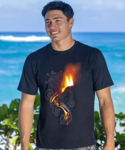 Aloha For Big Island - Black Short Sleeve Crewneck T-Shirt