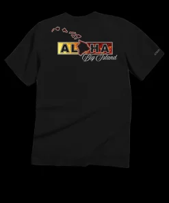 Aloha For Big Island - Black Short Sleeve Crewneck T-Shirt