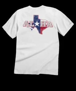Aloha For Texas - White Short Sleeve Crewneck T-Shirt