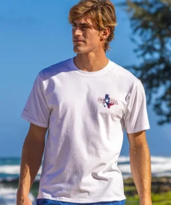 Aloha For Texas - White Short Sleeve Crewneck T-Shirt