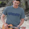 Aloha Sketch - Blue Steel Short Sleeve Pima T-Shirt