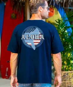Aloha Stronger Together - Navy Short Sleeve Crewneck T-Shirt