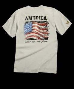 American Flag - Coconut Dyed Short Sleeve Crewneck T-Shirt