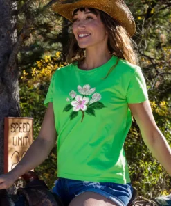 Apple Blossoms - Green Apple Dyed Short Sleeve Crewneck T-Shirt
