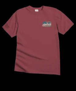 Artsy Flag - Paradise Red Dyed Short Sleeve Crewneck T-Shirt