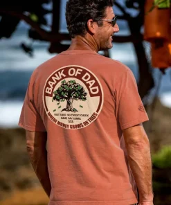 Bank Of Dad Trees - Chile Dyed Short Sleeve Crewneck T-Shirt
