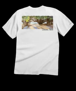 Banyan Tree Court - White Short Sleeve Crewneck T-Shirt