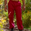 Beet Red Canton Pants