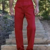 Beet Red Twill Pants