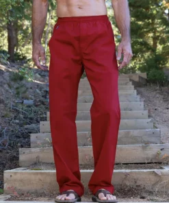 Beet Red Twill Pants