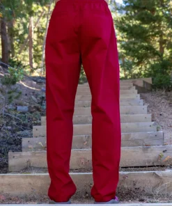Beet Red Twill Pants